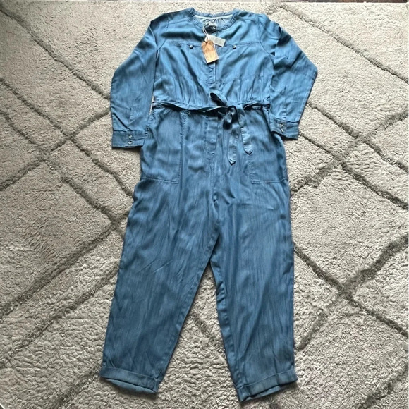 Fat face Imogen Tencel Jumpsuit chambray 10 new - Picture 2 of 13